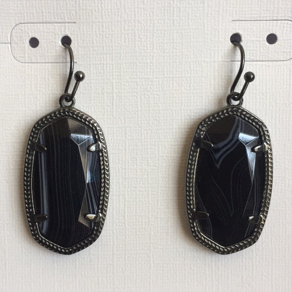 Kendra Scott Black Banded Agate ‘Dani’ Earrings